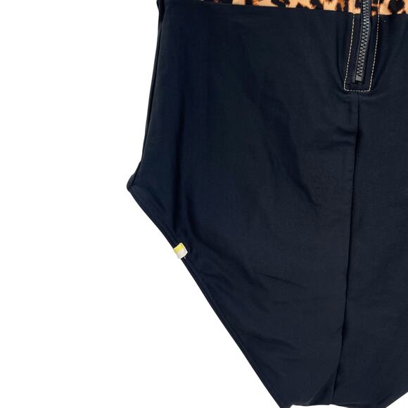 Summersalt The Surf Swimsuit One Piece Leopard Print Black Size US 10 - Picture 10 of 11